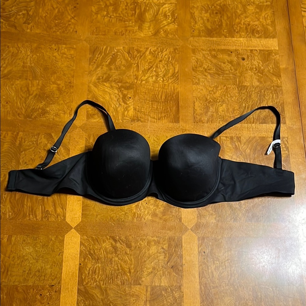Aerie Sunnie Strapless Lightly Lined Black Women's Bra